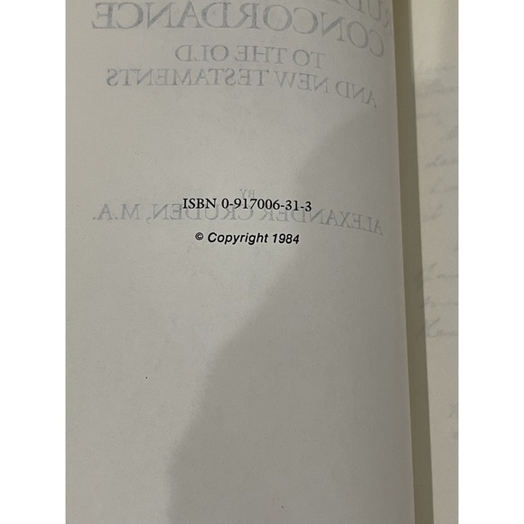 Vintage Cruden's Complete Concordance Hardcover Bible Study Book‎ 1984 - Picture 6 of 8